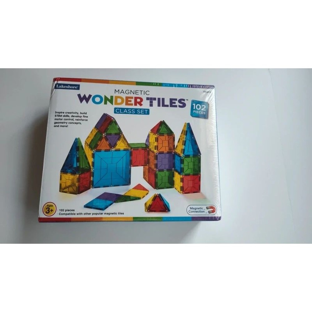 102 pcs magnetic wonder tiles, master set children's toy building magnet blocks